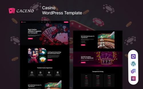 Caceno - Casino And Gambling WordPress Elementor Theme theme free